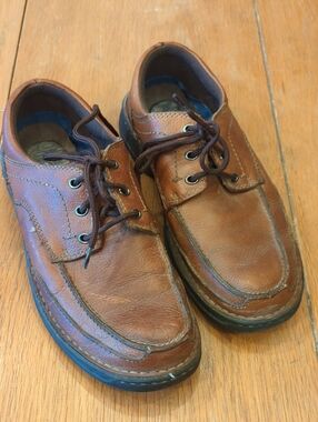 Dr Scholl's Men's Brown Leather Casual Lace-Up Shoes 8.5